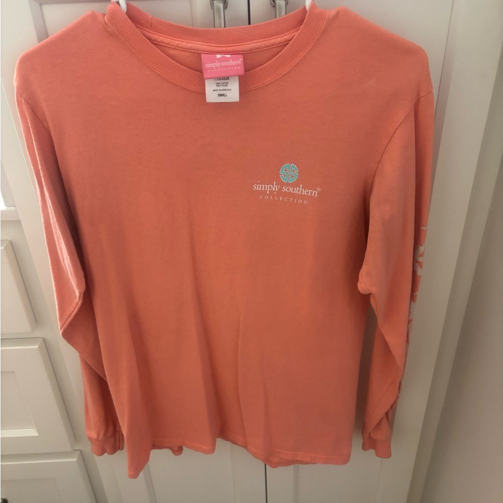 Simply Southern Coral Long Sleeve Shirt